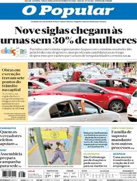 Capa do jornal O Popular 24/11/2020
