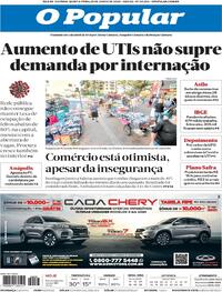 Capa do jornal O Popular 25/06/2020