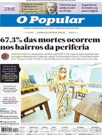 Capa do jornal O Popular 25/07/2020