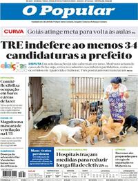 Capa do jornal O Popular 27/10/2020