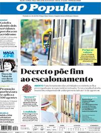 Capa do jornal O Popular 28/07/2020