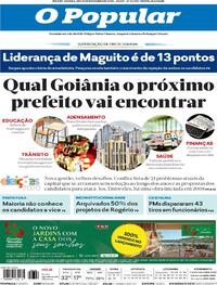 Capa do jornal O Popular 28/11/2020
