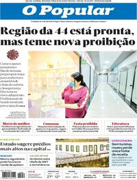 Capa do jornal O Popular 29/06/2020