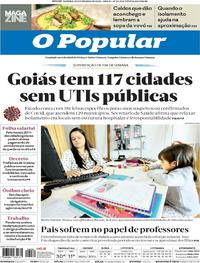 Capa do jornal O Popular 30/05/2020