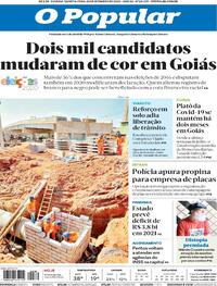 Capa do jornal O Popular 30/09/2020