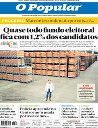 Capa do jornal O Popular 30/10/2020