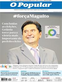 Capa do jornal O Popular 30/11/2020