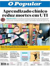 Capa do jornal O Popular 31/08/2020