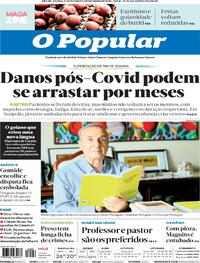 Capa do jornal O Popular 31/10/2020