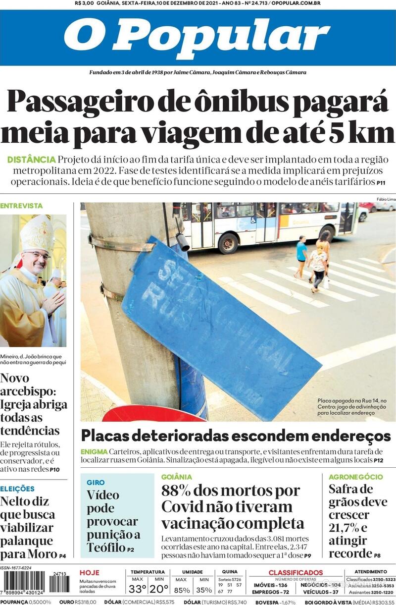 Capa O Popular Edição Sexta10 De Dezembro De 2021