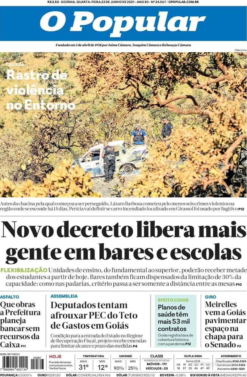 Capa O Popular Edição Quarta23 De Junho De 2021