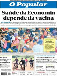 Capa do jornal O Popular 01/02/2021