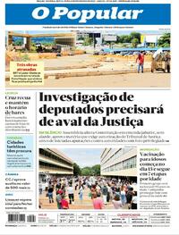 Capa do jornal O Popular 05/02/2021