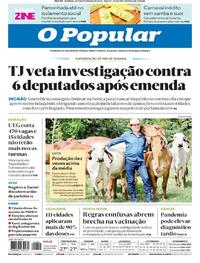 Capa do jornal O Popular 06/02/2021