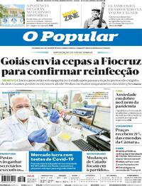 Capa do jornal O Popular 09/01/2021