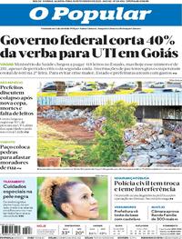 Capa do jornal O Popular 10/02/2021
