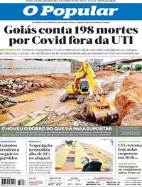 Capa do jornal O Popular 11/01/2021