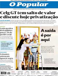 Capa do jornal O Popular 11/02/2021