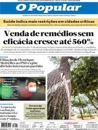 Capa do jornal O Popular 17/02/2021