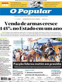 Capa do jornal O Popular 20/02/2021