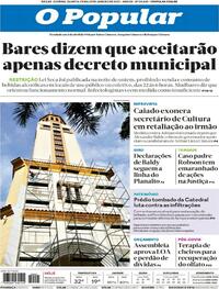Capa do jornal O Popular 27/01/2021
