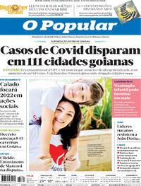 Capa do jornal O Popular 15/01/2022