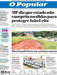 Capa do jornal O Popular 20/04/2022