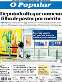 Capa do jornal O Popular 25/03/2022