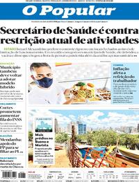 Capa do jornal O Popular 26/01/2022
