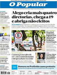 Capa do jornal O Popular 03/02/2023