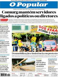 Capa do jornal O Popular 04/01/2023