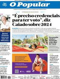 Capa do jornal O Popular 16/12/2023