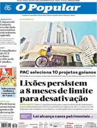 Capa do jornal O Popular 18/12/2023
