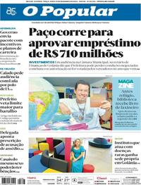 Capa do jornal O Popular 19/12/2023