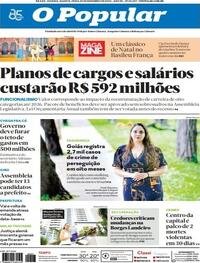 Capa do jornal O Popular 20/12/2023