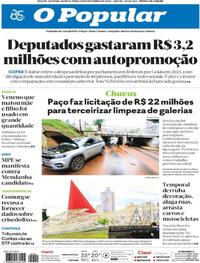 Capa do jornal O Popular 28/12/2023