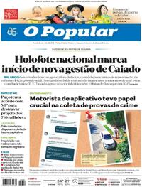 Capa do jornal O Popular 30/12/2023