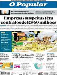 Capa do jornal O Popular 01/03/2024