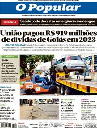 Capa do jornal O Popular 02/02/2024