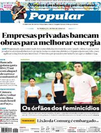 Capa do jornal O Popular 03/02/2024