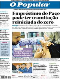 Capa do jornal O Popular 07/02/2024