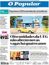 Capa do jornal O Popular 07/03/2024