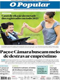 Capa do jornal O Popular 08/02/2024