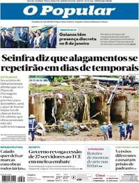 Capa do jornal O Popular 09/01/2024