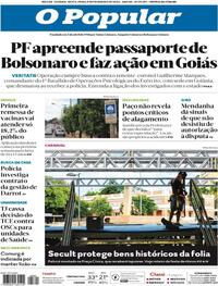 Capa do jornal O Popular 09/02/2024