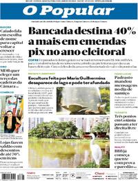 Capa do jornal O Popular 10/01/2024