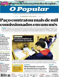 Capa do jornal O Popular 10/02/2024