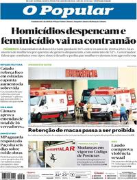 Capa do jornal O Popular 11/01/2024