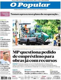 Capa do jornal O Popular 12/01/2024