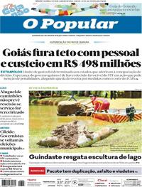 Capa do jornal O Popular 13/01/2024